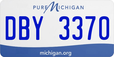 MI license plate DBY3370