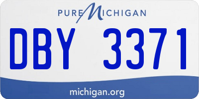 MI license plate DBY3371
