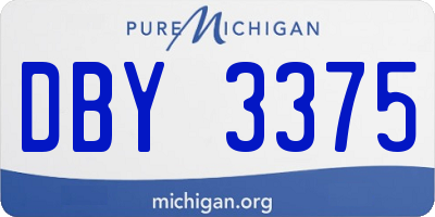 MI license plate DBY3375