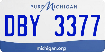 MI license plate DBY3377
