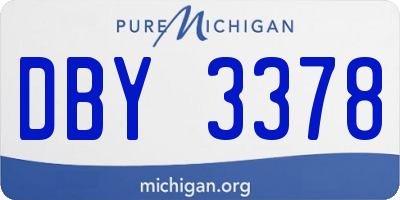 MI license plate DBY3378