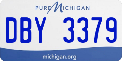 MI license plate DBY3379