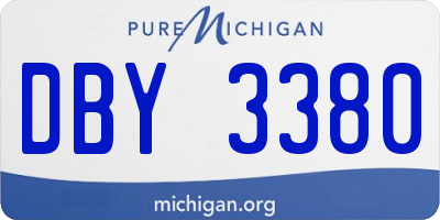 MI license plate DBY3380