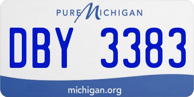 MI license plate DBY3383