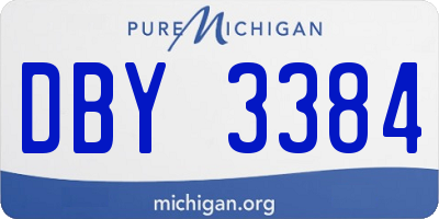 MI license plate DBY3384