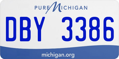 MI license plate DBY3386