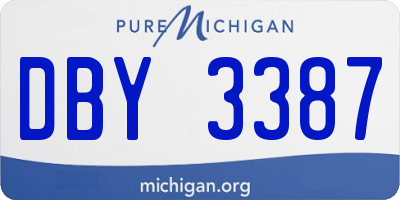 MI license plate DBY3387