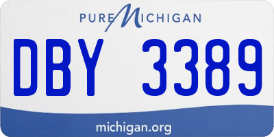 MI license plate DBY3389