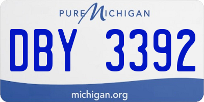 MI license plate DBY3392