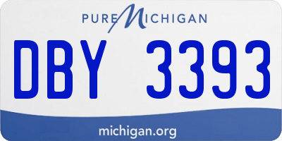 MI license plate DBY3393