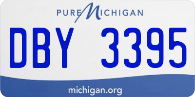 MI license plate DBY3395