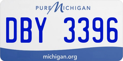 MI license plate DBY3396