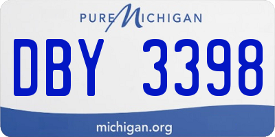 MI license plate DBY3398