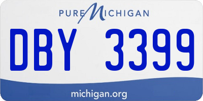 MI license plate DBY3399