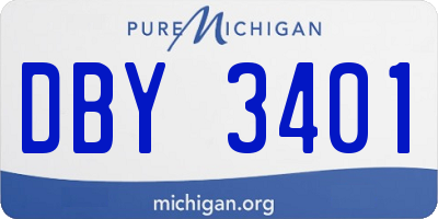 MI license plate DBY3401