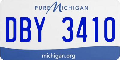 MI license plate DBY3410