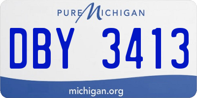 MI license plate DBY3413