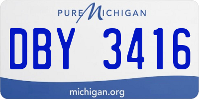 MI license plate DBY3416