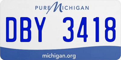 MI license plate DBY3418