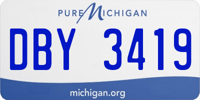 MI license plate DBY3419