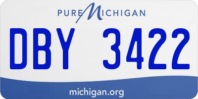MI license plate DBY3422