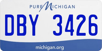 MI license plate DBY3426