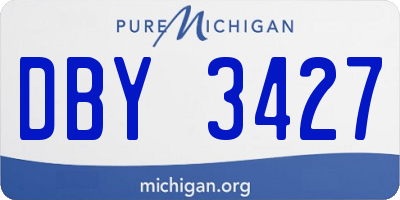 MI license plate DBY3427