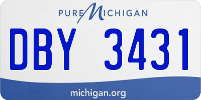 MI license plate DBY3431