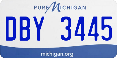 MI license plate DBY3445