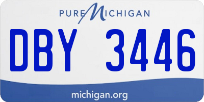 MI license plate DBY3446