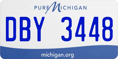 MI license plate DBY3448