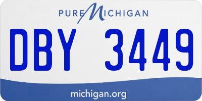 MI license plate DBY3449