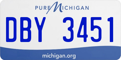 MI license plate DBY3451