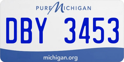 MI license plate DBY3453