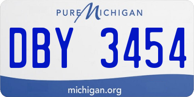 MI license plate DBY3454