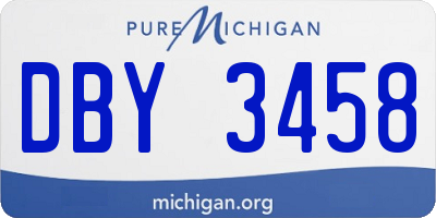 MI license plate DBY3458