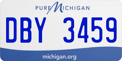 MI license plate DBY3459