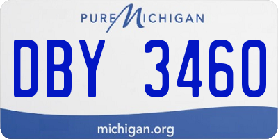 MI license plate DBY3460