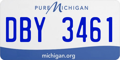 MI license plate DBY3461