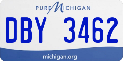 MI license plate DBY3462