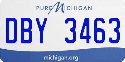 MI license plate DBY3463