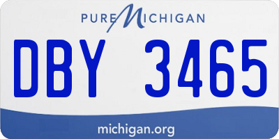 MI license plate DBY3465