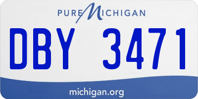 MI license plate DBY3471