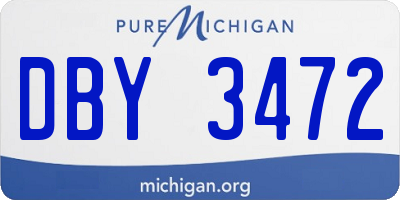 MI license plate DBY3472