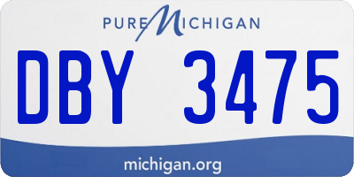 MI license plate DBY3475