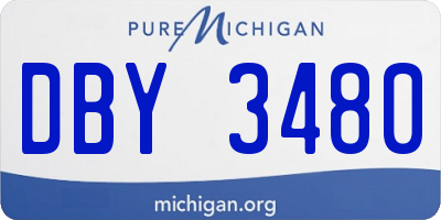 MI license plate DBY3480