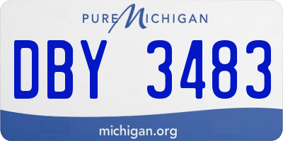 MI license plate DBY3483