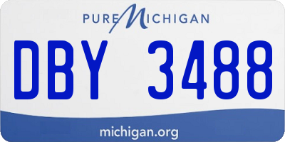 MI license plate DBY3488