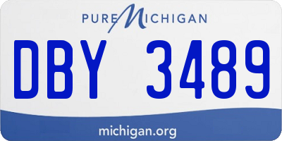 MI license plate DBY3489