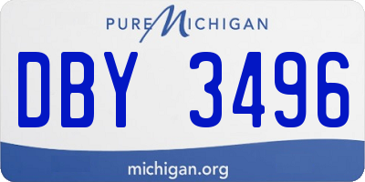 MI license plate DBY3496